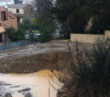 Fondations sous les eaux après un orage comme on les connait dans le sud