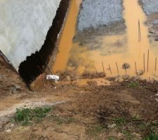 Fondations sous les eaux après un orage comme on les connait dans le sud