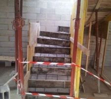 Construction de l escalier.