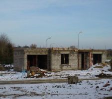 RDC mont&eacute;, visualisation des ouvertures du garage, de la chambre, de l'entr&eacute;e et du salon!