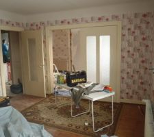Salon en cours de travaux