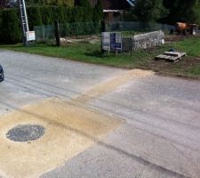 Raccordement aep, tranchée route communale