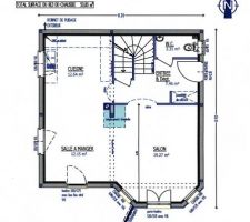 Plan du rez-de-chaussée.