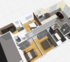 Vue 3D de l'ensemble de la maison