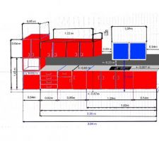 Plan de ma cuisine en rouge
