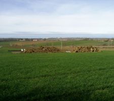 Vue du chantier depuis le haut de notre terrain
