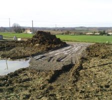 Création du chemin d'accès au terrain