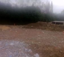 Le positionnement des pieux a été effectué