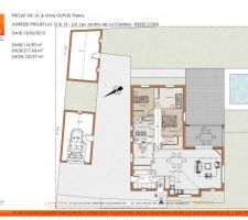 Voici le plan général de la maison : plain pied - garage et atelier (mon mari est très bricoleur)