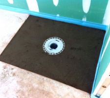 Chape sèche de la douche parentale