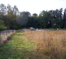 La le terrain , je prends la foto du fond du terrain , ma voiture se trouve sur la chaussée