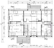 Plan de l'étage - les tailles des chambres 3 et 4 vont être équilibrées, et des placards sont prévus entre les deux.