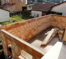 Vue de l'&eacute;tage sur le garage