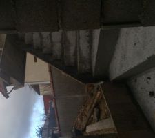 Escalier c&ocirc;t&eacute; jardin