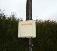Mise en place du coffret de chantier par ERDF