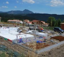 Pose des &eacute;l&eacute;ments de dalle Euromac 2, aucun souci