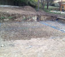 Implantation de la maison pour les fouilles