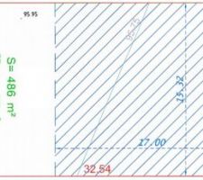 Le terrain. Orientation E-O.