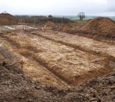 Mise en place du ferraillage des fondations