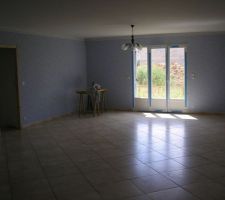 Carrelage dans le salon