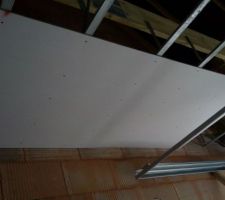 Pose du plafond garage