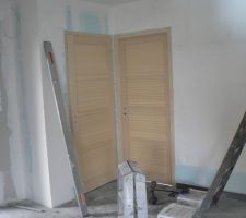 Bois exotique. Porte rdc