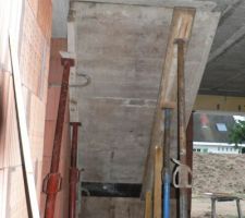 Coffrage de l'escalier en cours