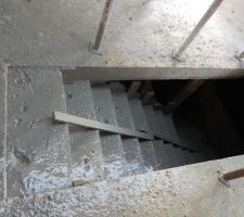Coulage béton escalier
