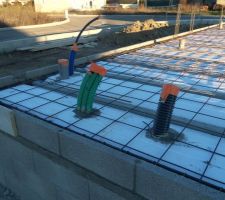 Plomberie et gaine pour l'électricité