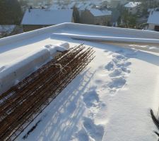 La neige et le froid paralysent le chantier