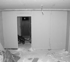 Cloison garage / cellier