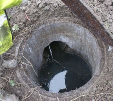 Puisard Eau Pluvial à l'entrée du terrain