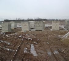 Acheminement des matériaux pour la plateforme