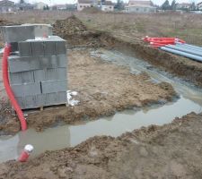 2 jours apres les fondations ..tj autant d'eau..