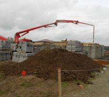 élévation des murs vu avant de la maison