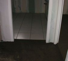 13 fevr : carrelage sdb du rdc en pose scellée