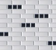 Essai fa&iuml;ence metro blanc brillant 22,5cm / plomb 7,5cm