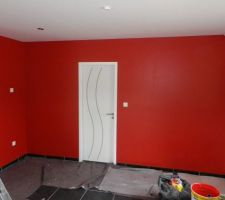 Peinture du mur de la cuisine