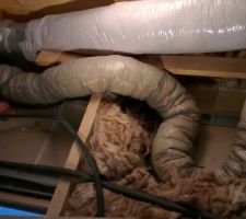 Gaines pli&eacute;s   manque d'isolant