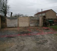 Traçage du garage pour implantation