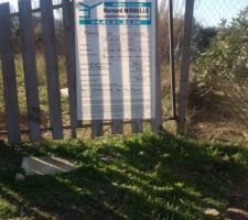 Panneau pos&eacute; ce jour...