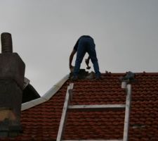 Démontage de l'ancienne sortie de cheminée