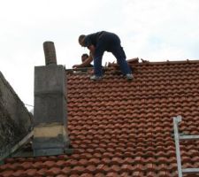 Démontage de l'ancienne sortie de cheminée