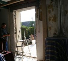 Démontage porte fenetre salle a manger