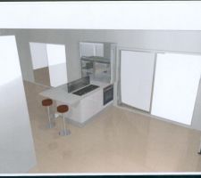 Cuisine vue de l'evier