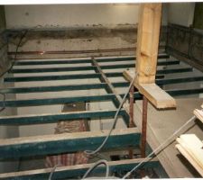 Tout démonté vue depuis le futur couloir