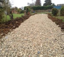 Chemin d'acc&egrave;s avant ouverture de chantier