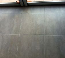 Carrelage pos&eacute; sejour