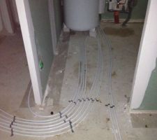 Cellier chauffe eau et depart