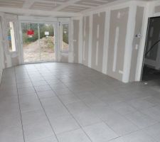 Le carrelage avant les joints